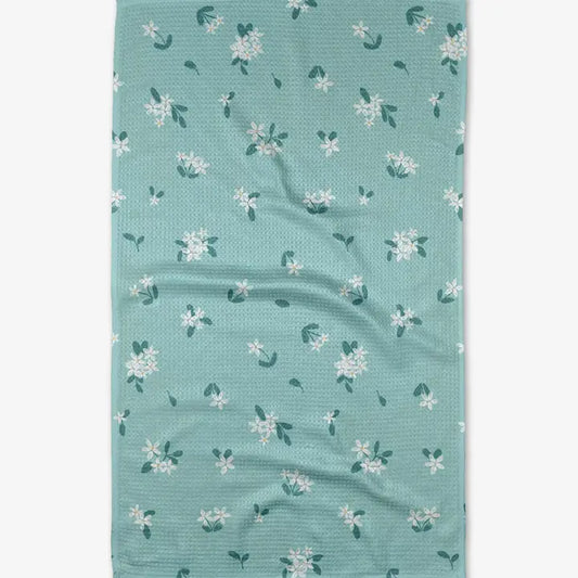 Blossoms Breeze in Robins Egg Geometry Towel
