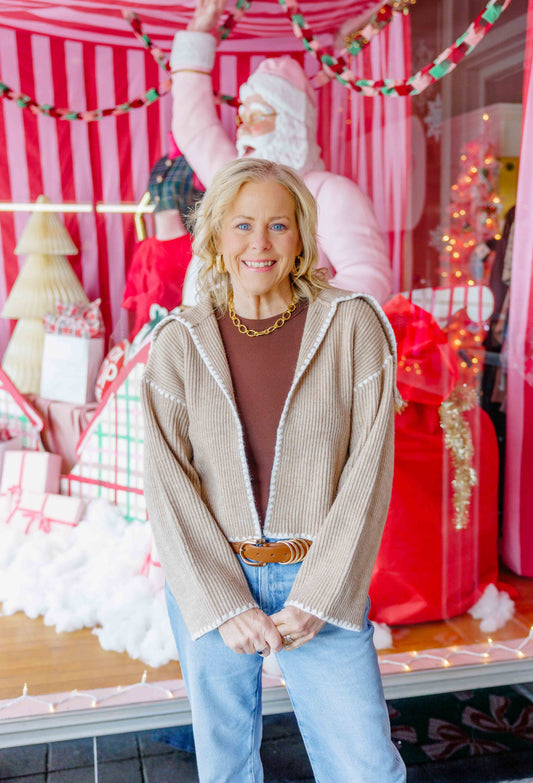 Beige Stitch Sweater