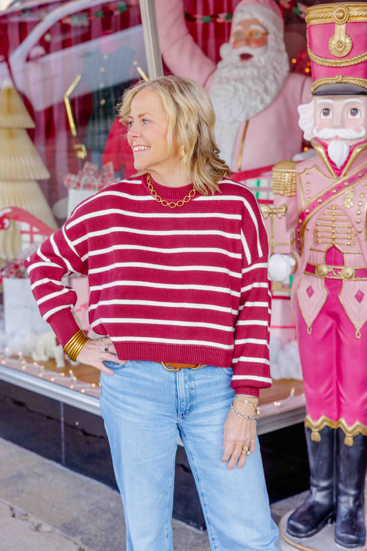 Ivory Striped Sweater