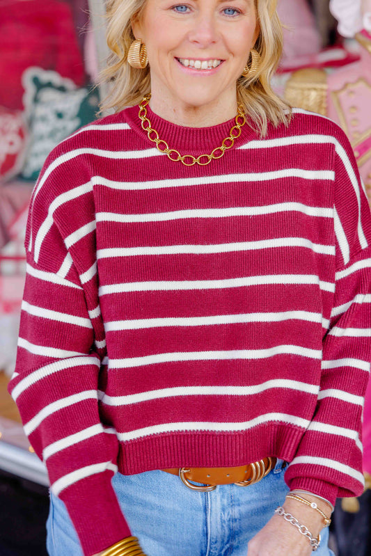 Ivory Striped Sweater