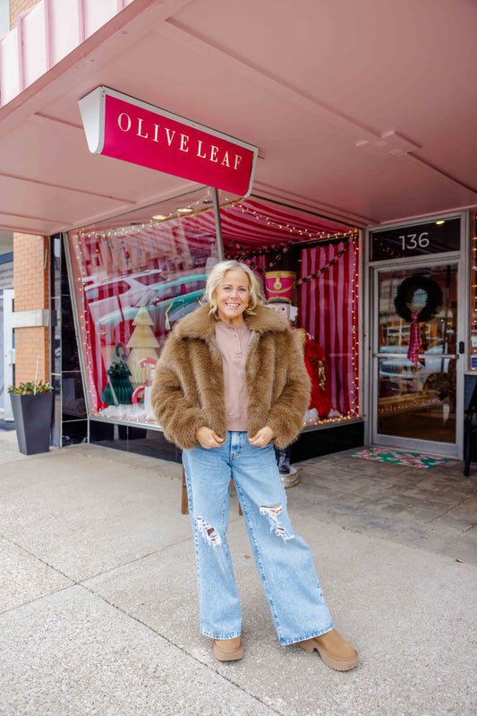 Caramel Faux Fur Jacket