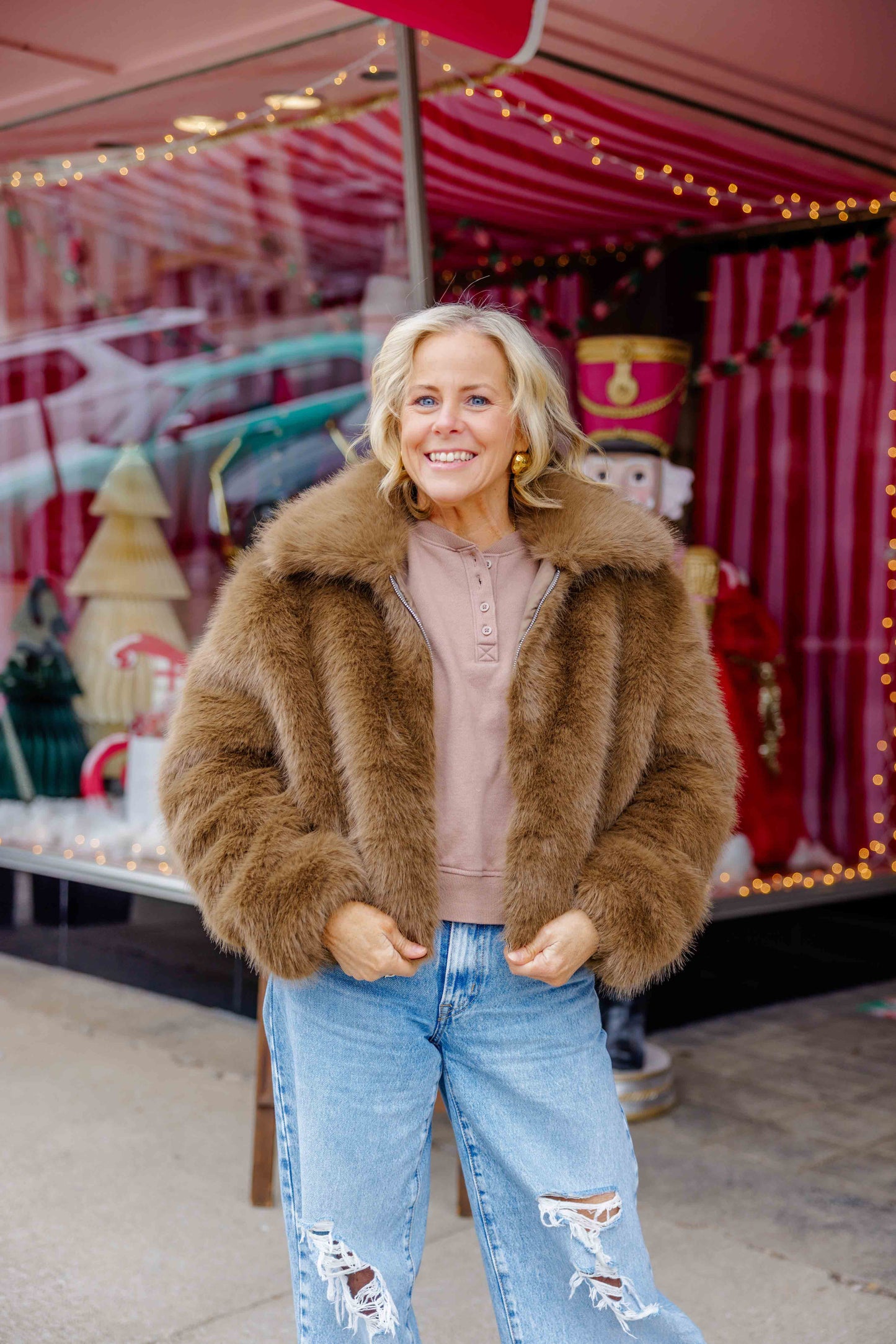 Caramel Faux Fur Jacket