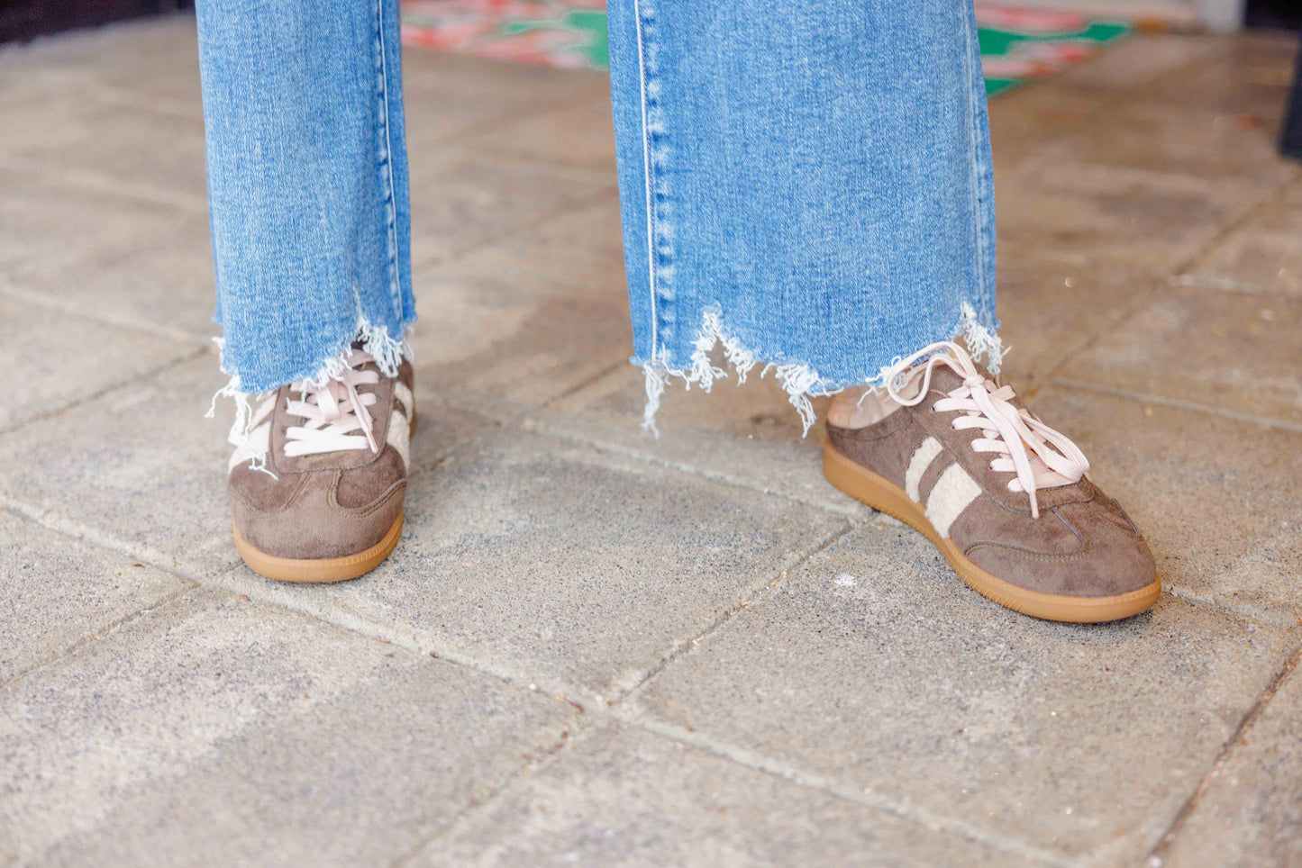 Sandra Khaki Slip On Shoe