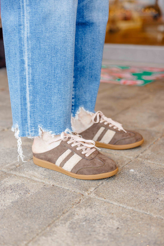 Sandra Khaki Slip On Shoe