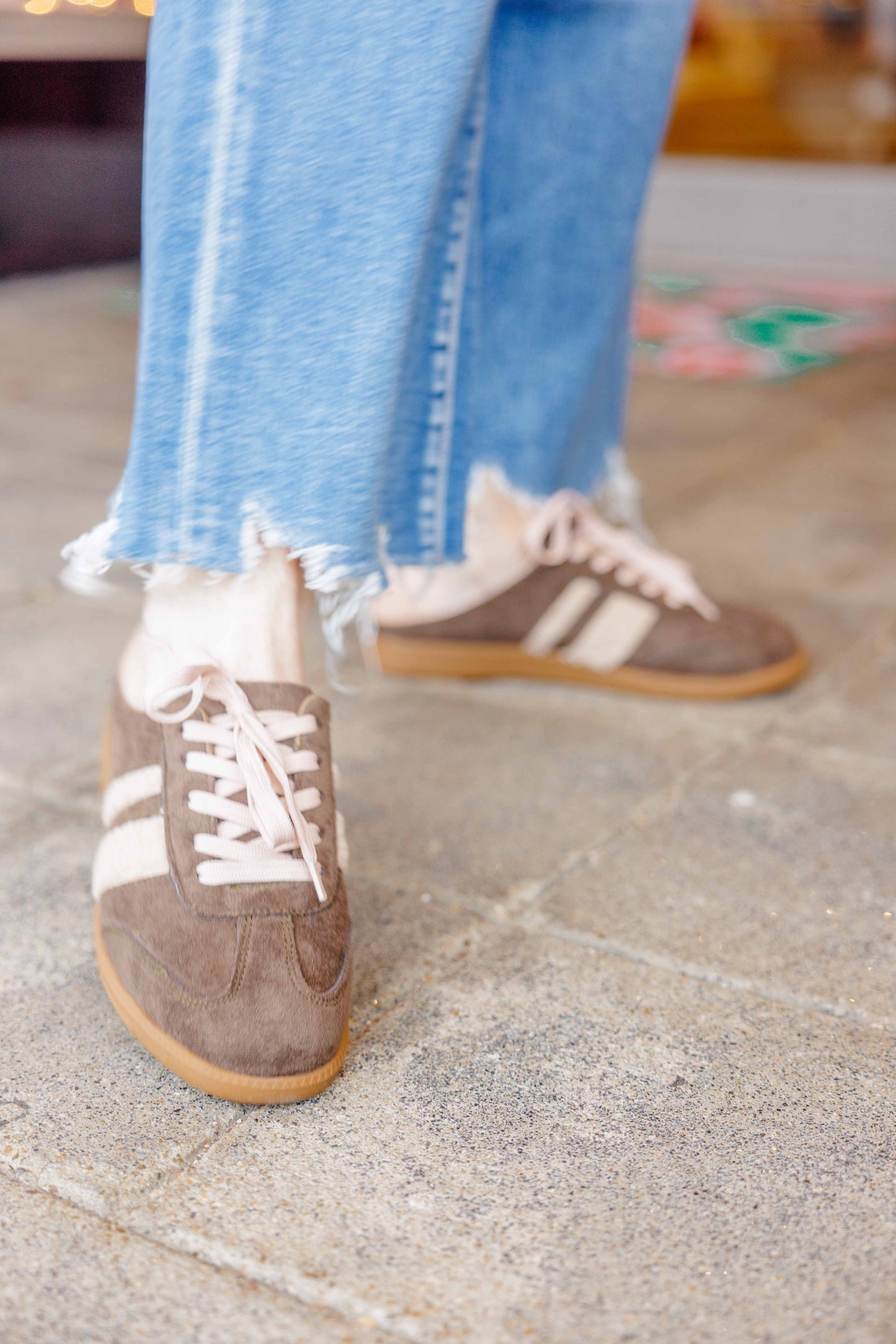 Sandra Khaki Slip On Shoe