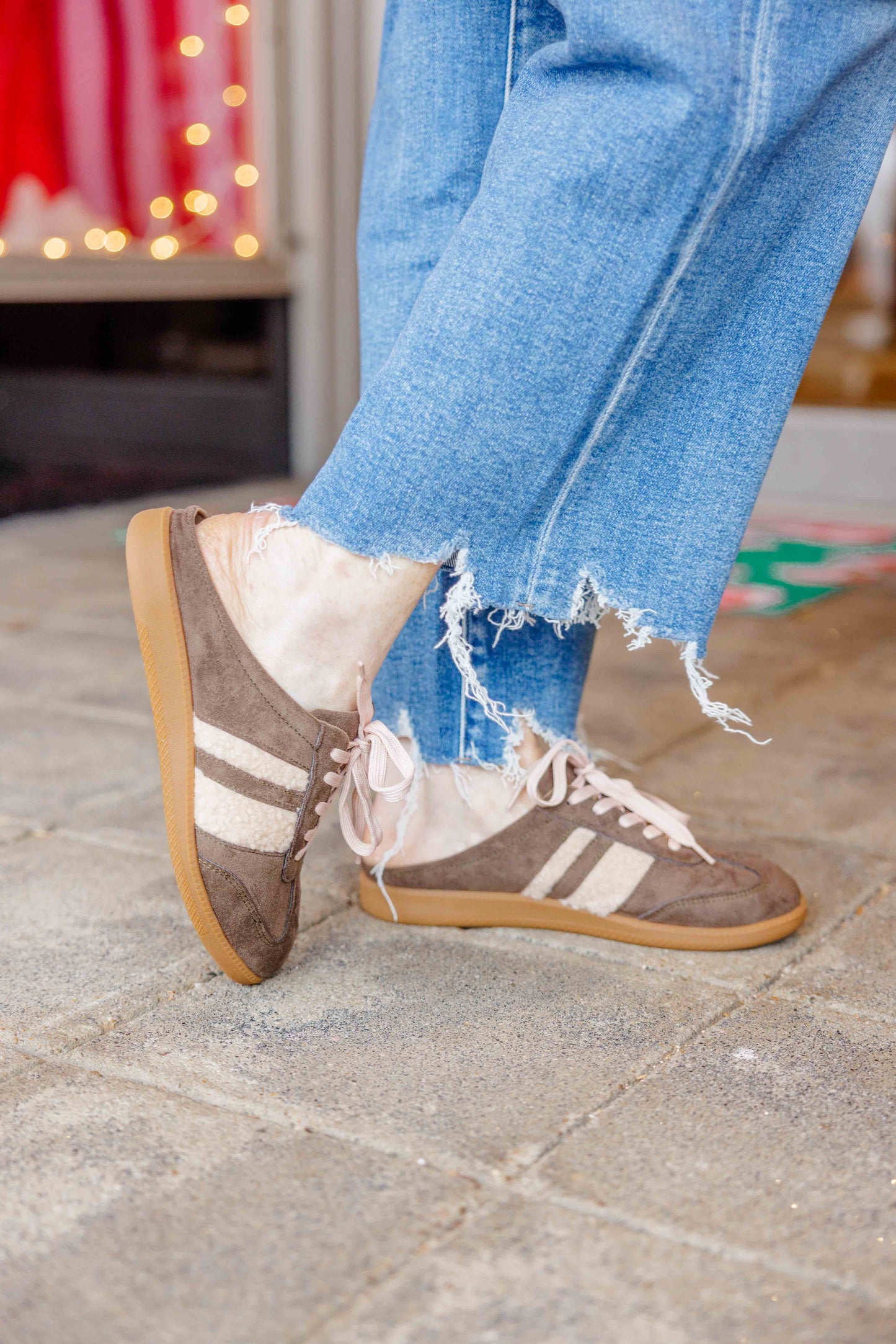 Sandra Khaki Slip On Shoe