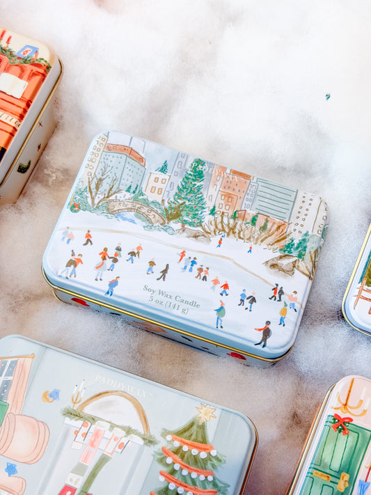 Ice Skating 5oz Candle Tin