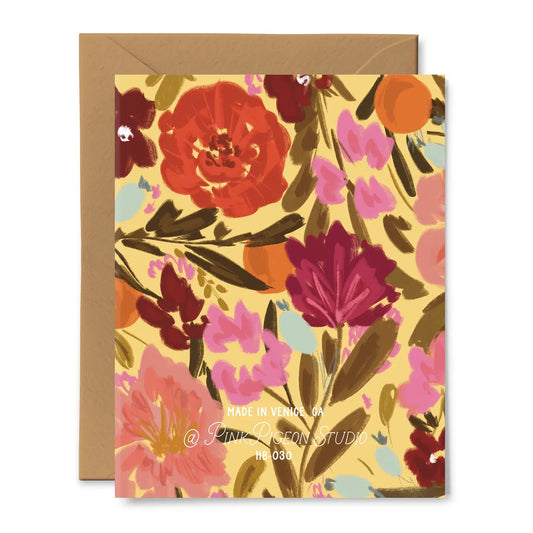 Happy Birthday Floral Card