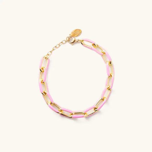 Penny Pink Chain Bracelet