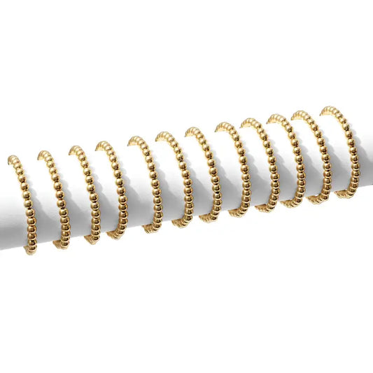 6mm Plated Beaded Bracelet