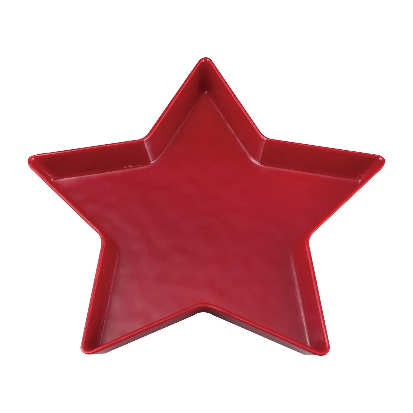 Cherry Red Melamine Star Tray