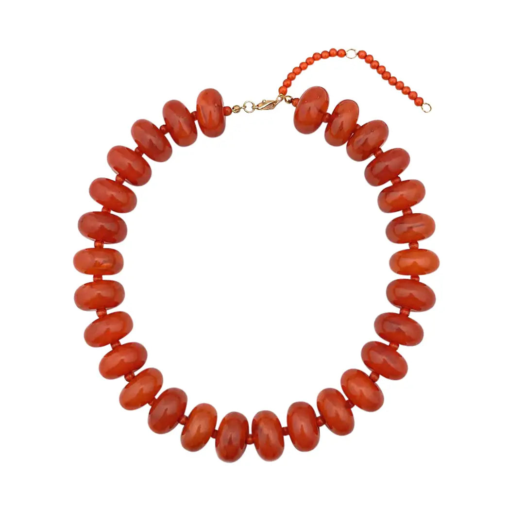 Rust Beaded Necklace
