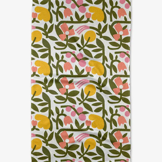 Fresh Vines Geometry Towel