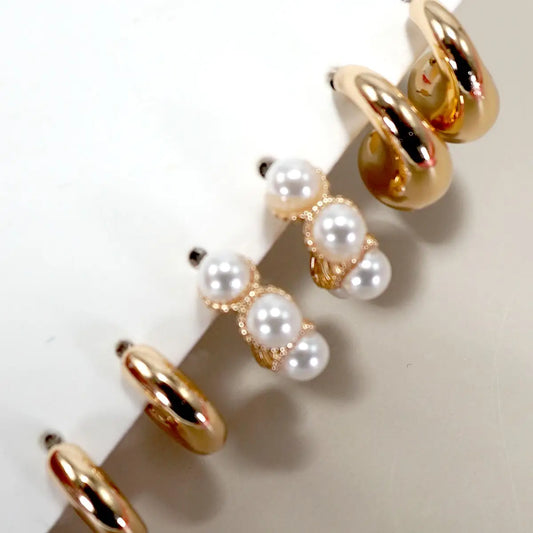 Trio Huggie Hoop Earrings