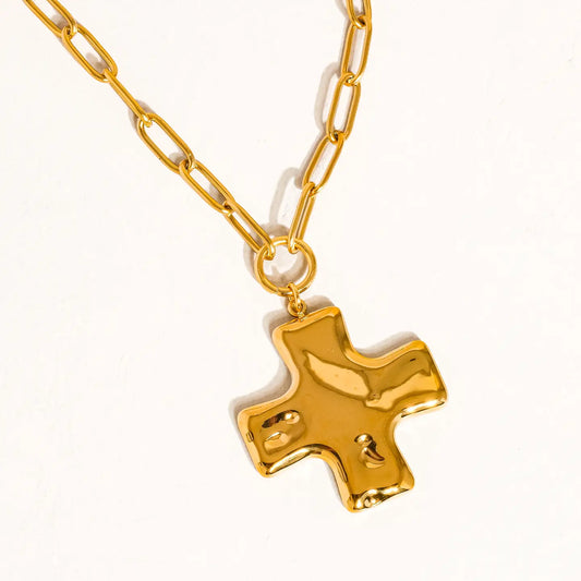 Bari 18K Cross Necklace