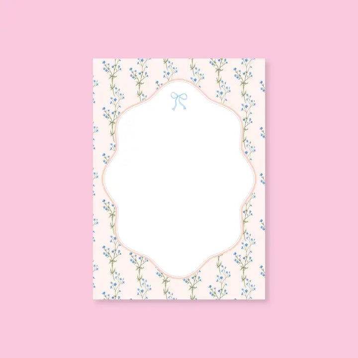 Watercolor Floral Bow Notepad