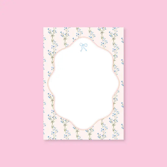 Watercolor Floral Bow Notepad