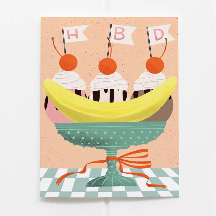 Banana Split Birthday Card