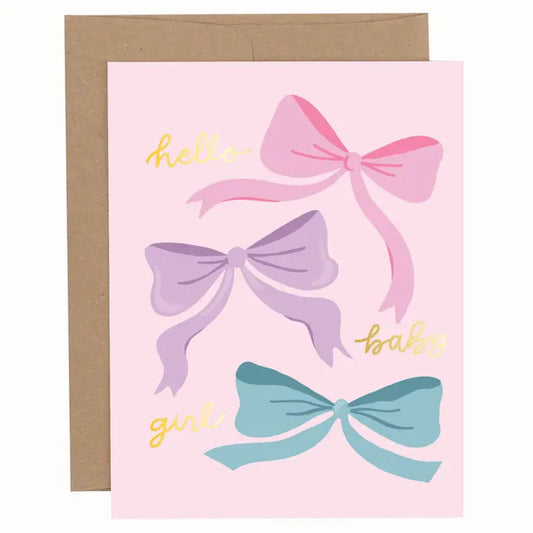 Hello Baby Girl Greeting Card