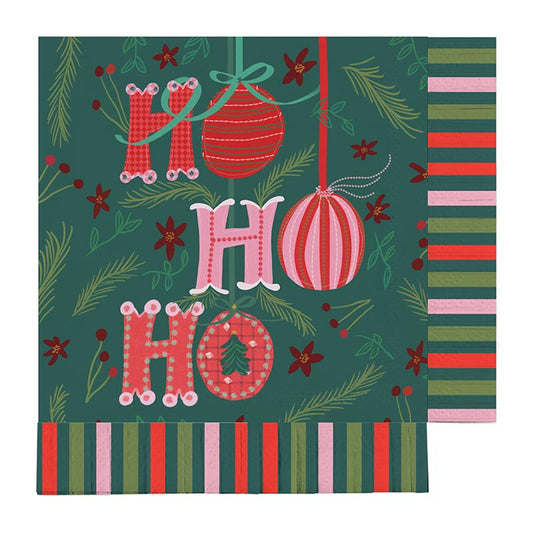 Ho Ho Ho Fringe Beverage Napkins