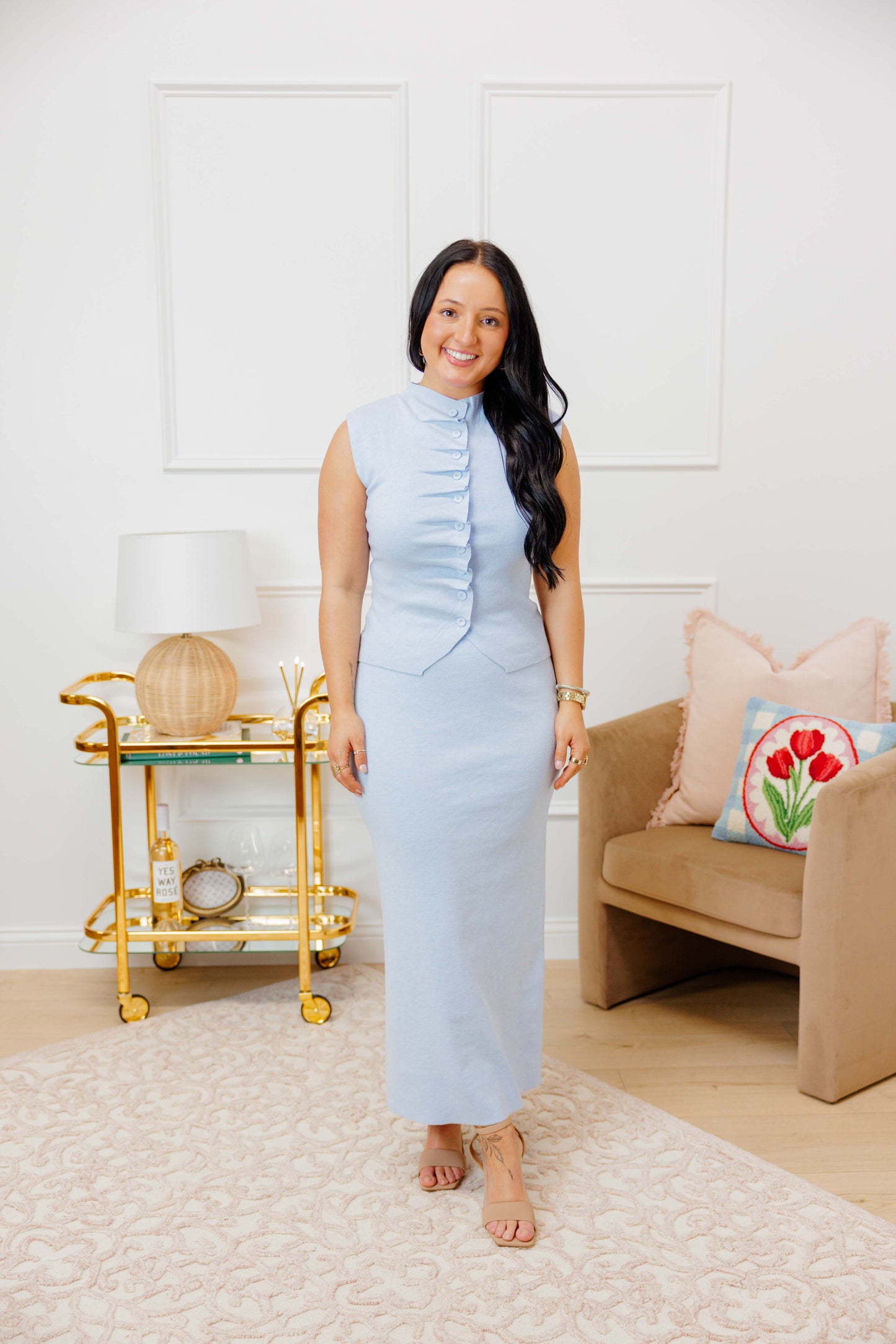 Sky Sweater Skirt Set