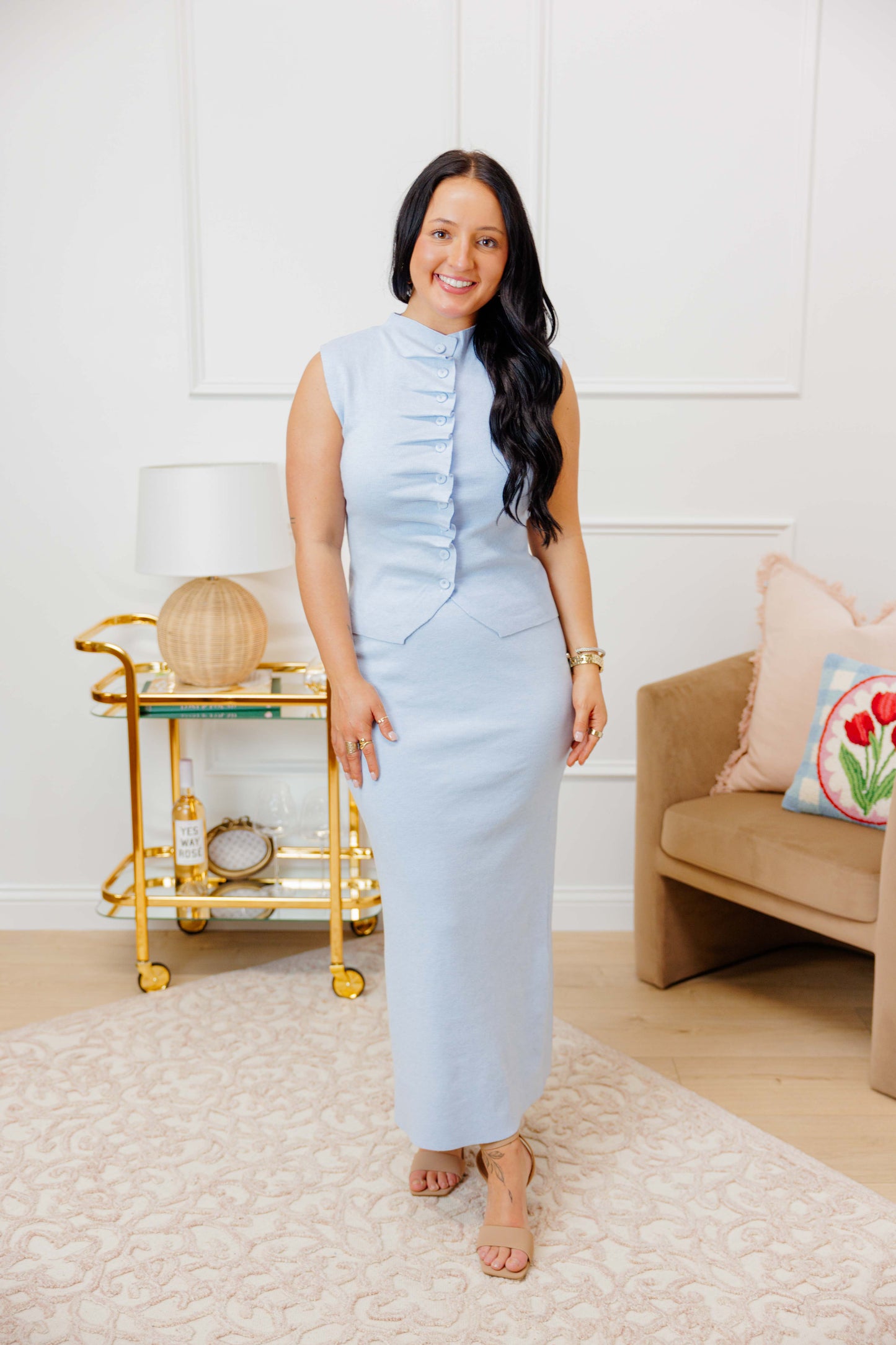 Sky Sweater Skirt Set