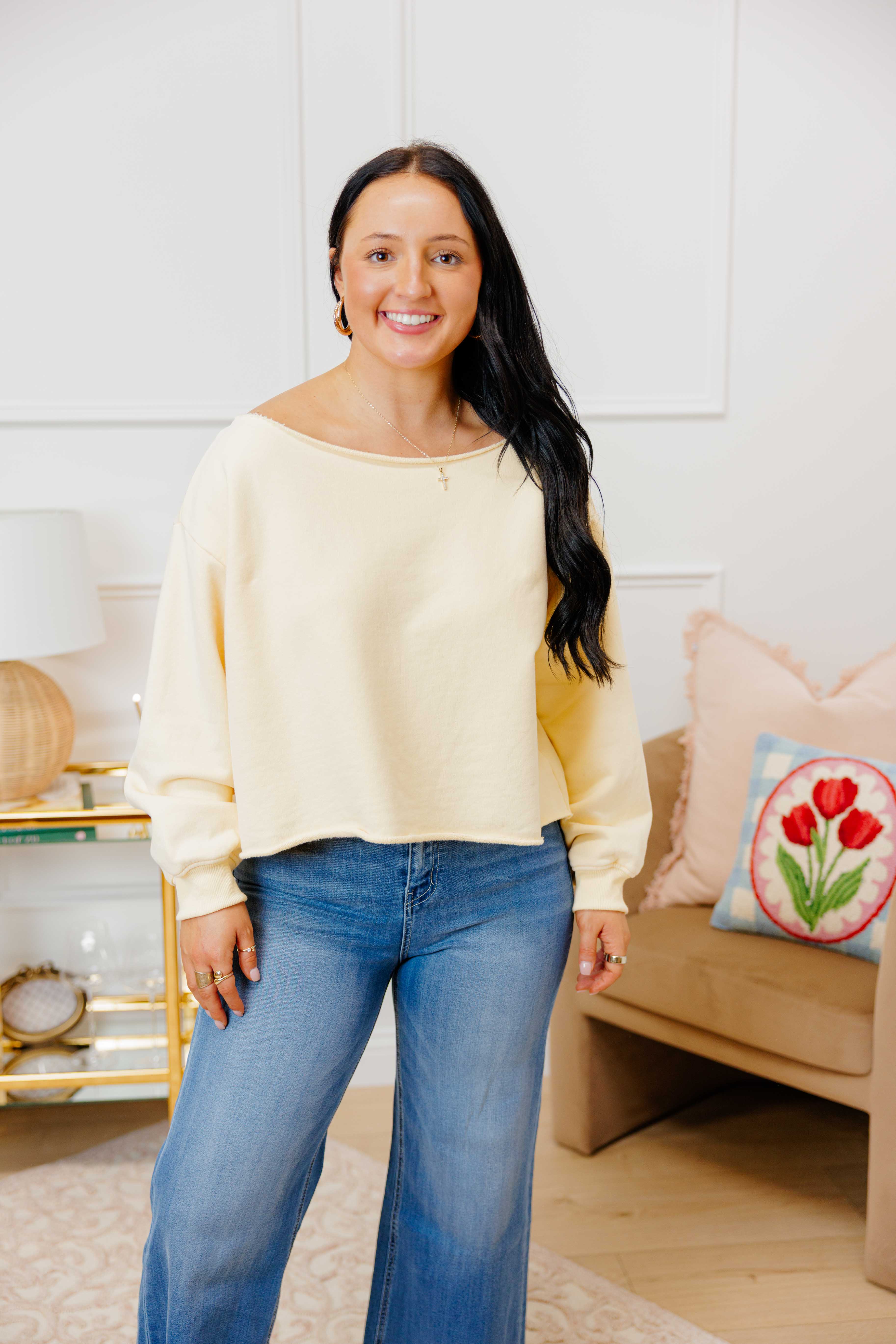 Off Shoulder Sweat Shirt