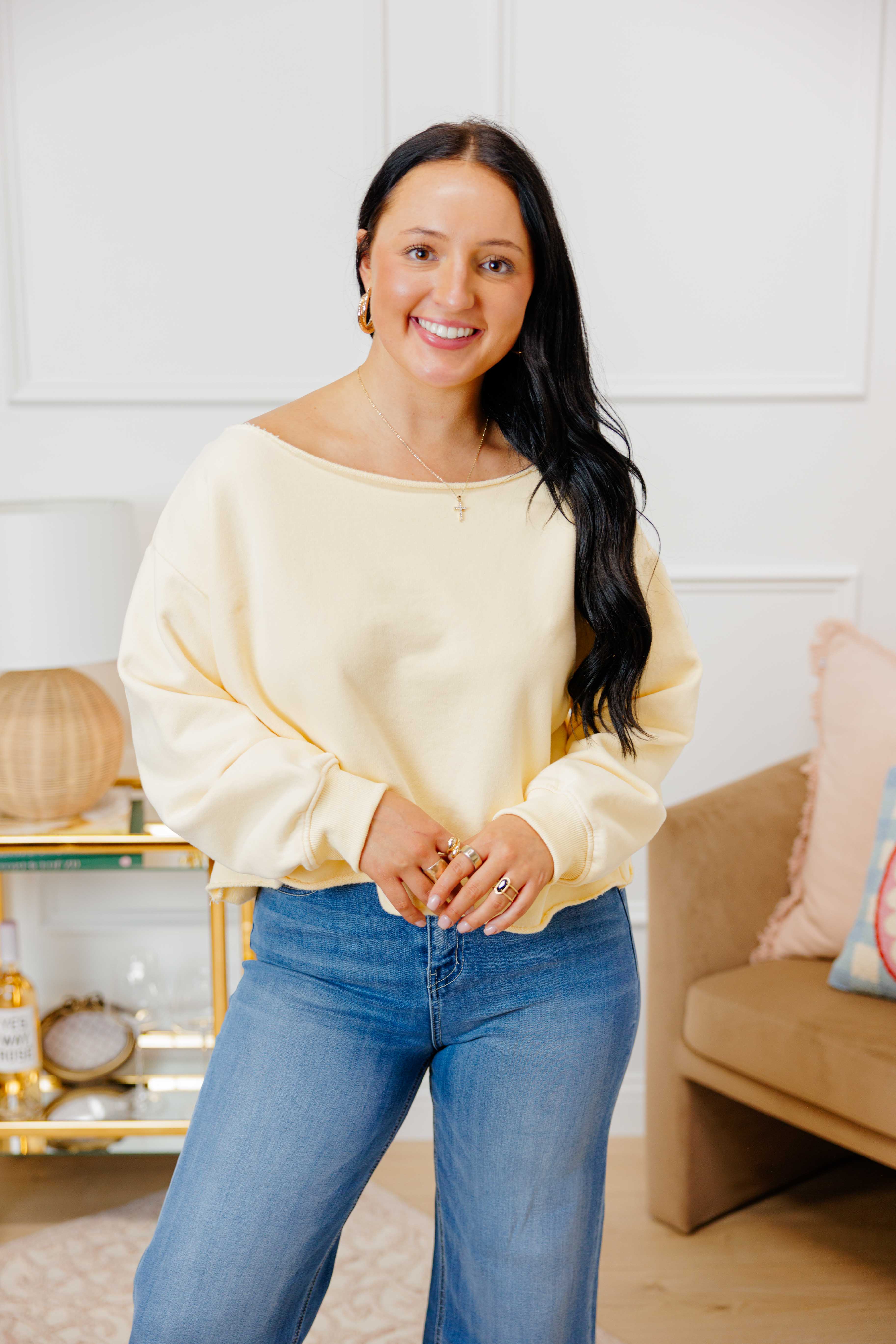 Off Shoulder Sweat Shirt