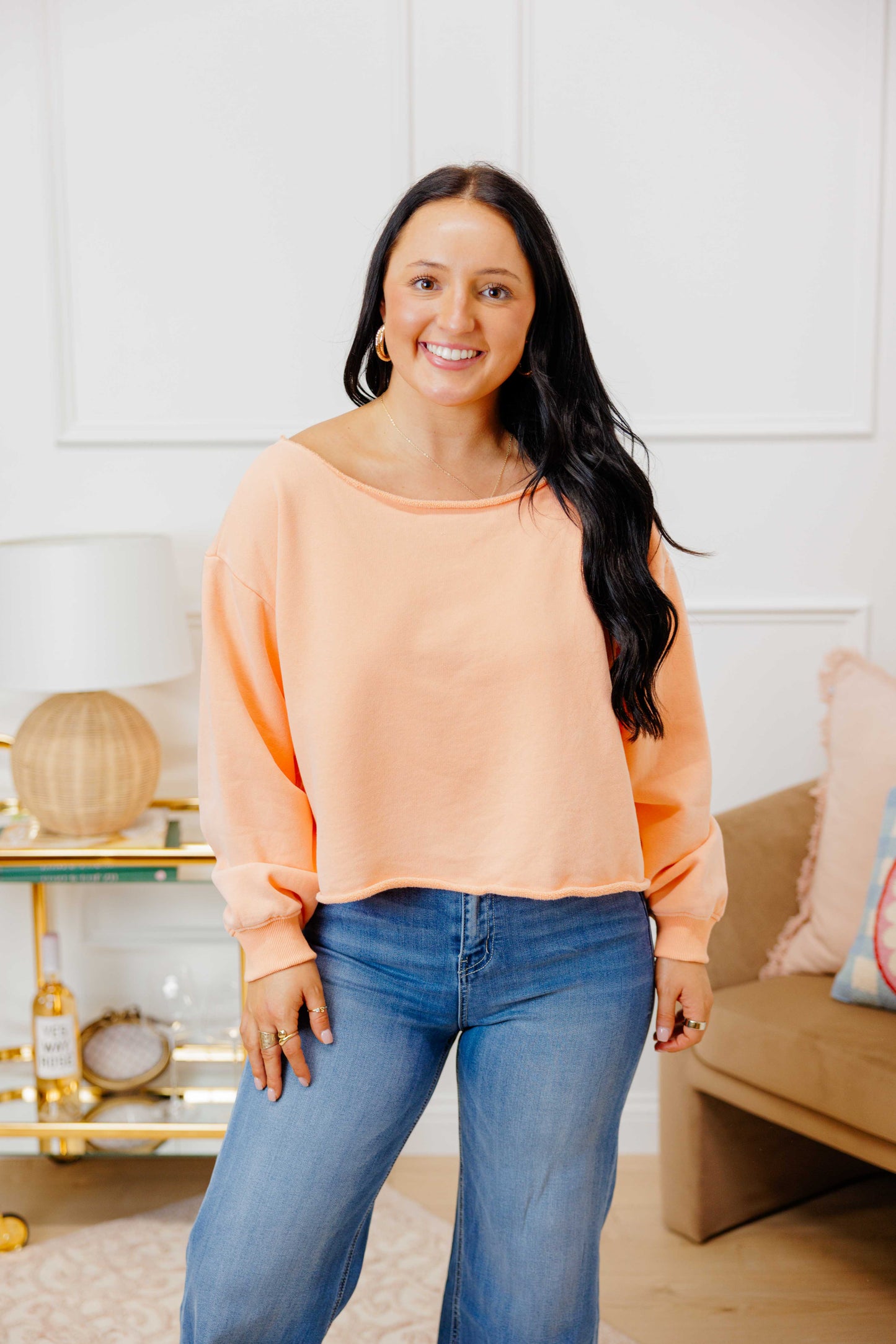 Off Shoulder Sweat Shirt