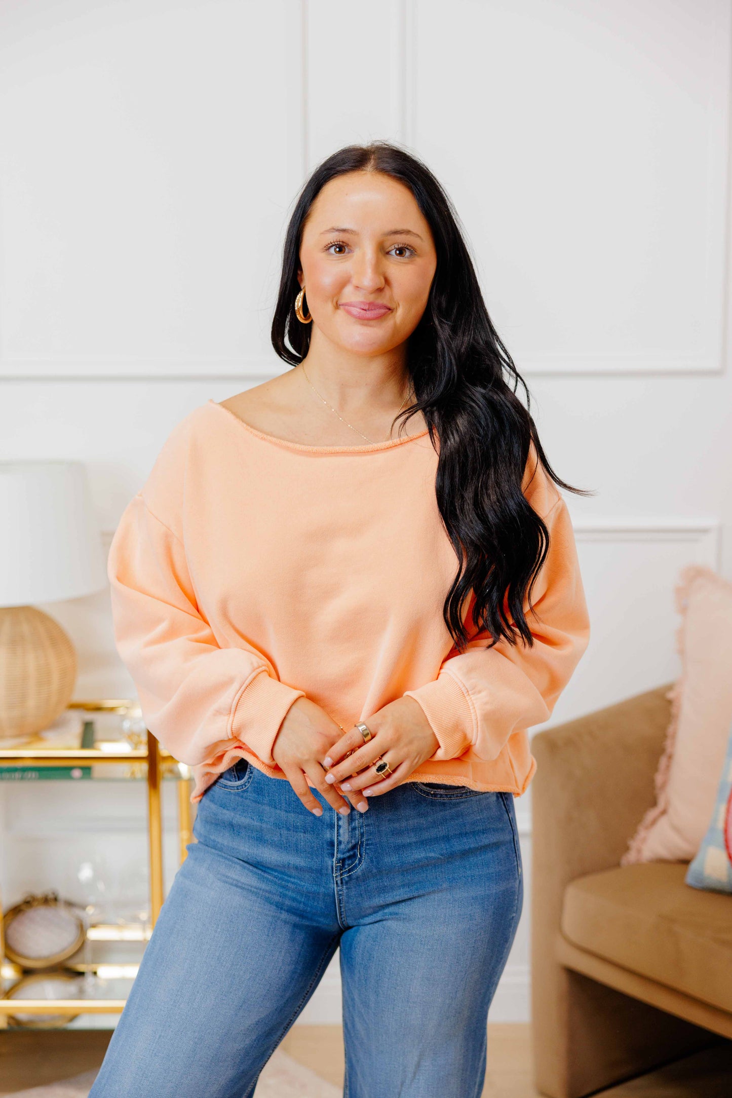 Off Shoulder Sweat Shirt