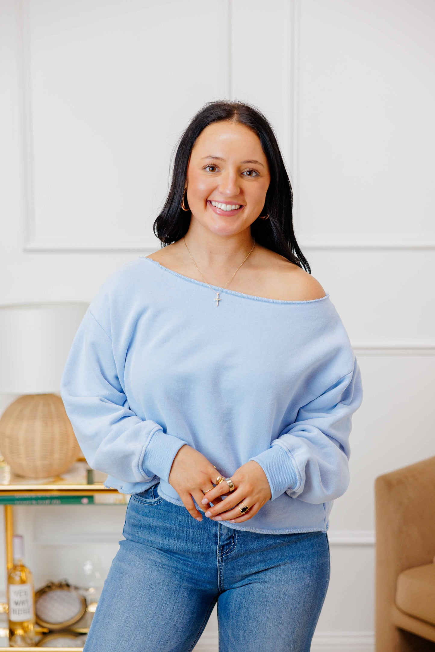 Off Shoulder Sweat Shirt