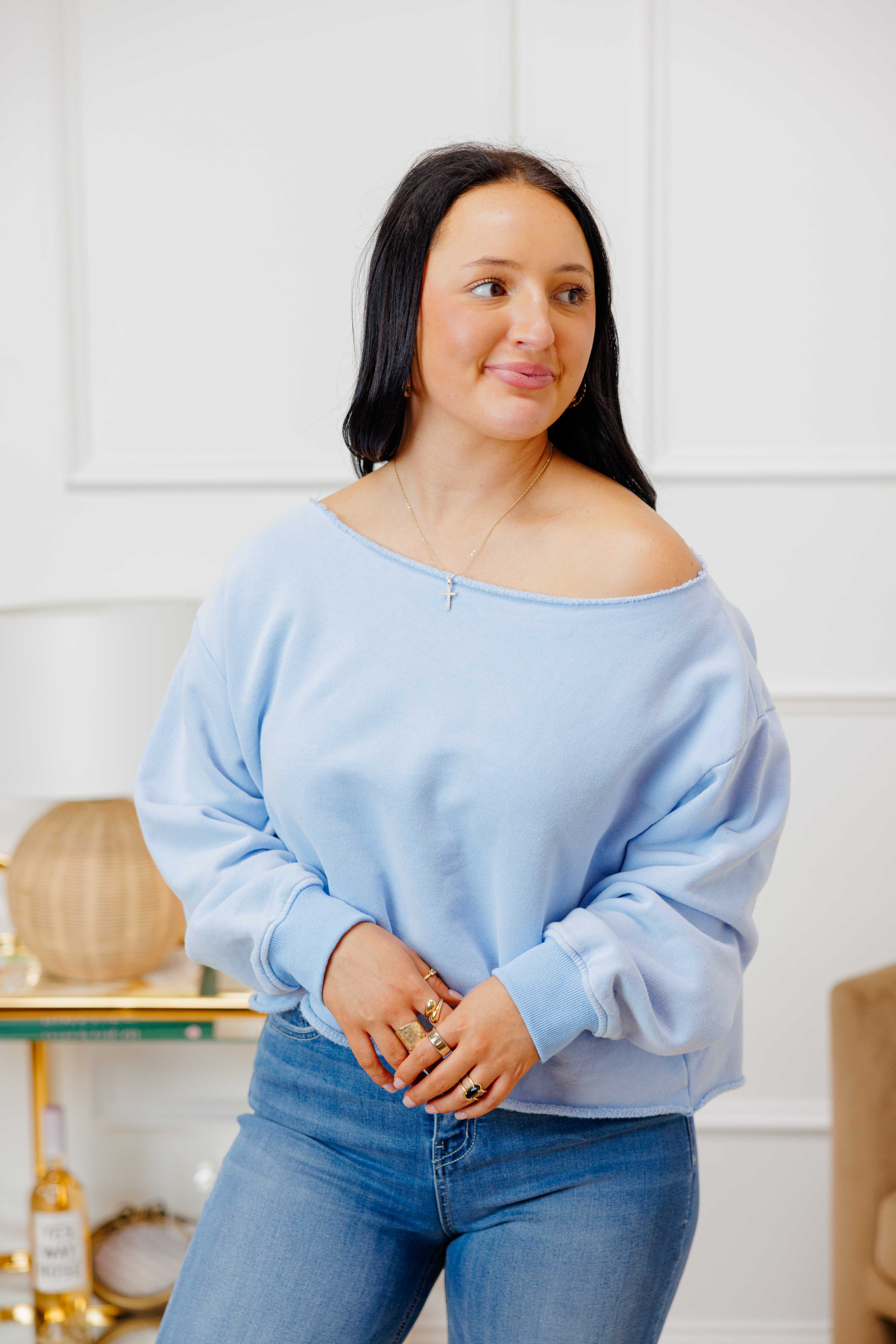Off Shoulder Sweat Shirt