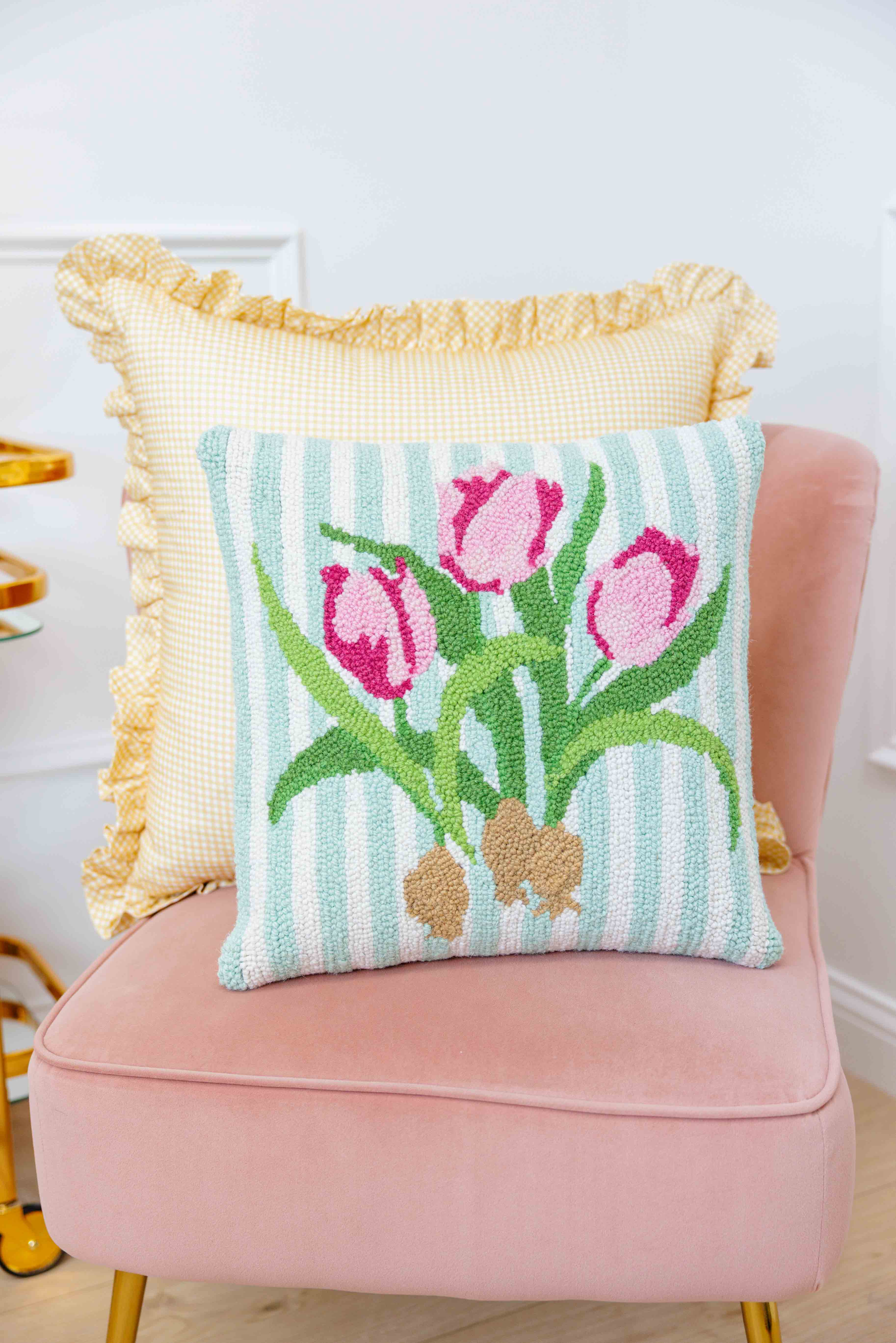 Pink Tulip Hook Pillow