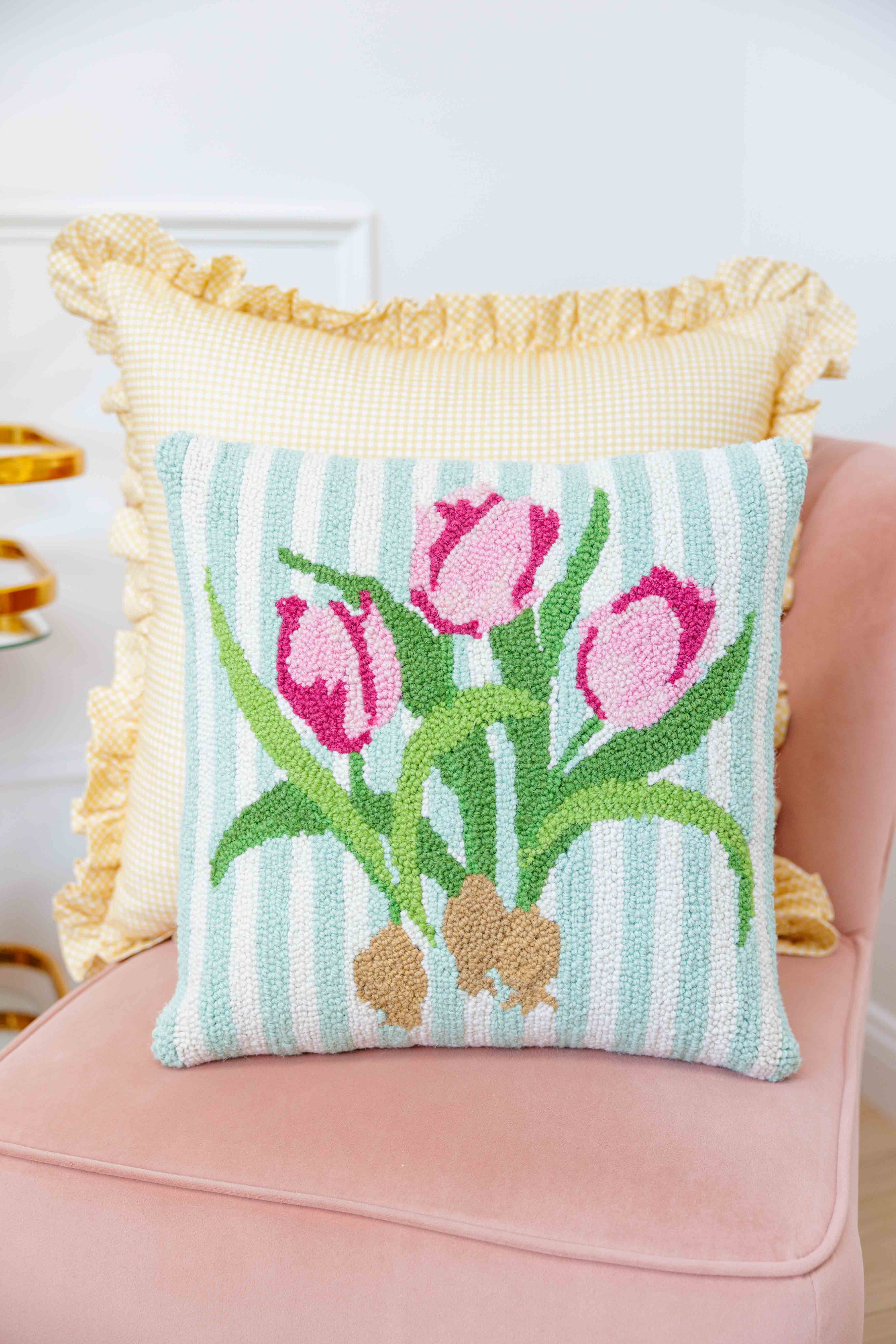 Pink Tulip Hook Pillow