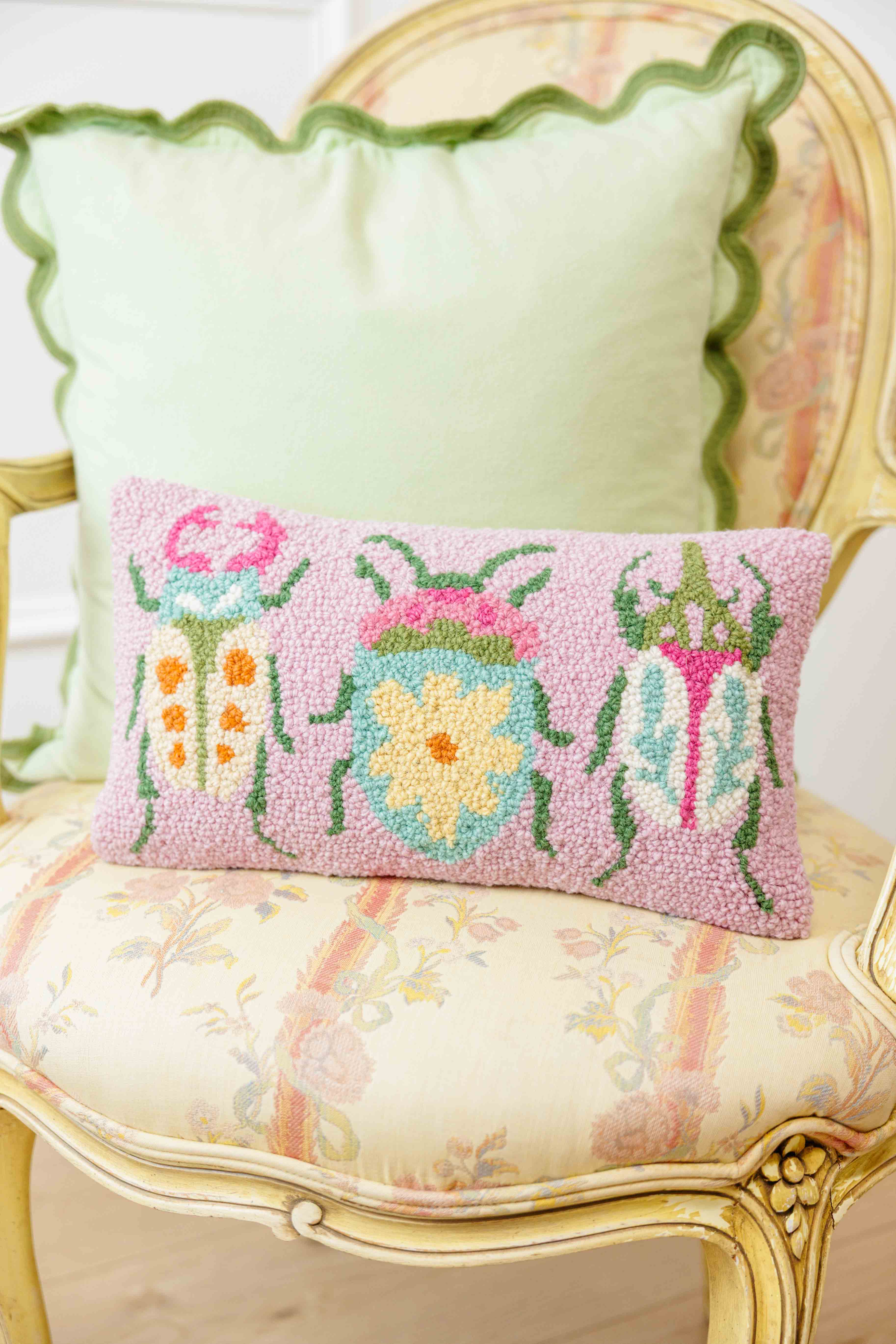 Folk Beetles Hook Pillow