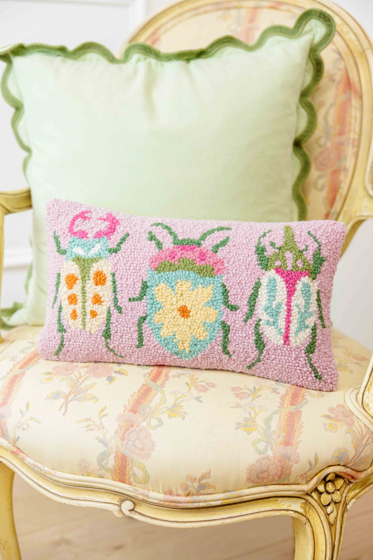 Folk Beetles Hook Pillow