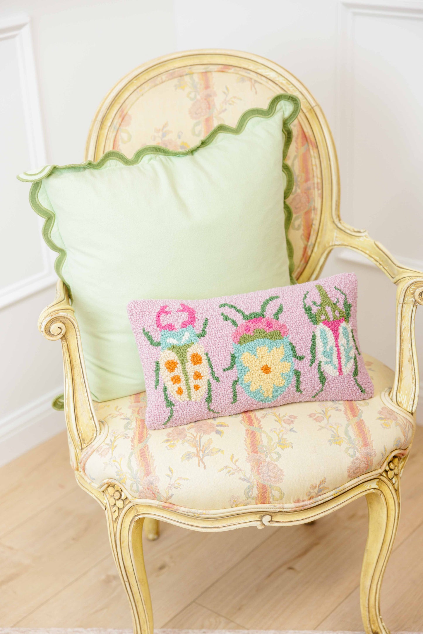 Folk Beetles Hook Pillow