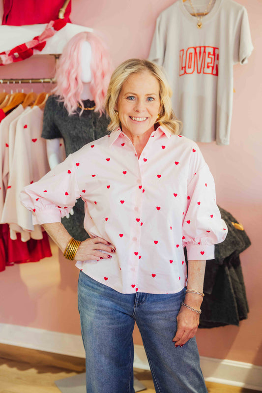 Pink Heart Blouse