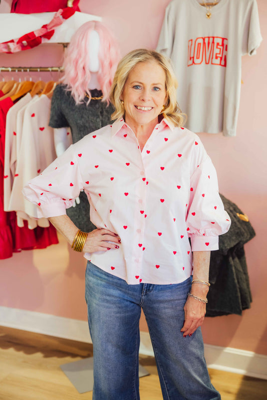 Pink Heart Blouse