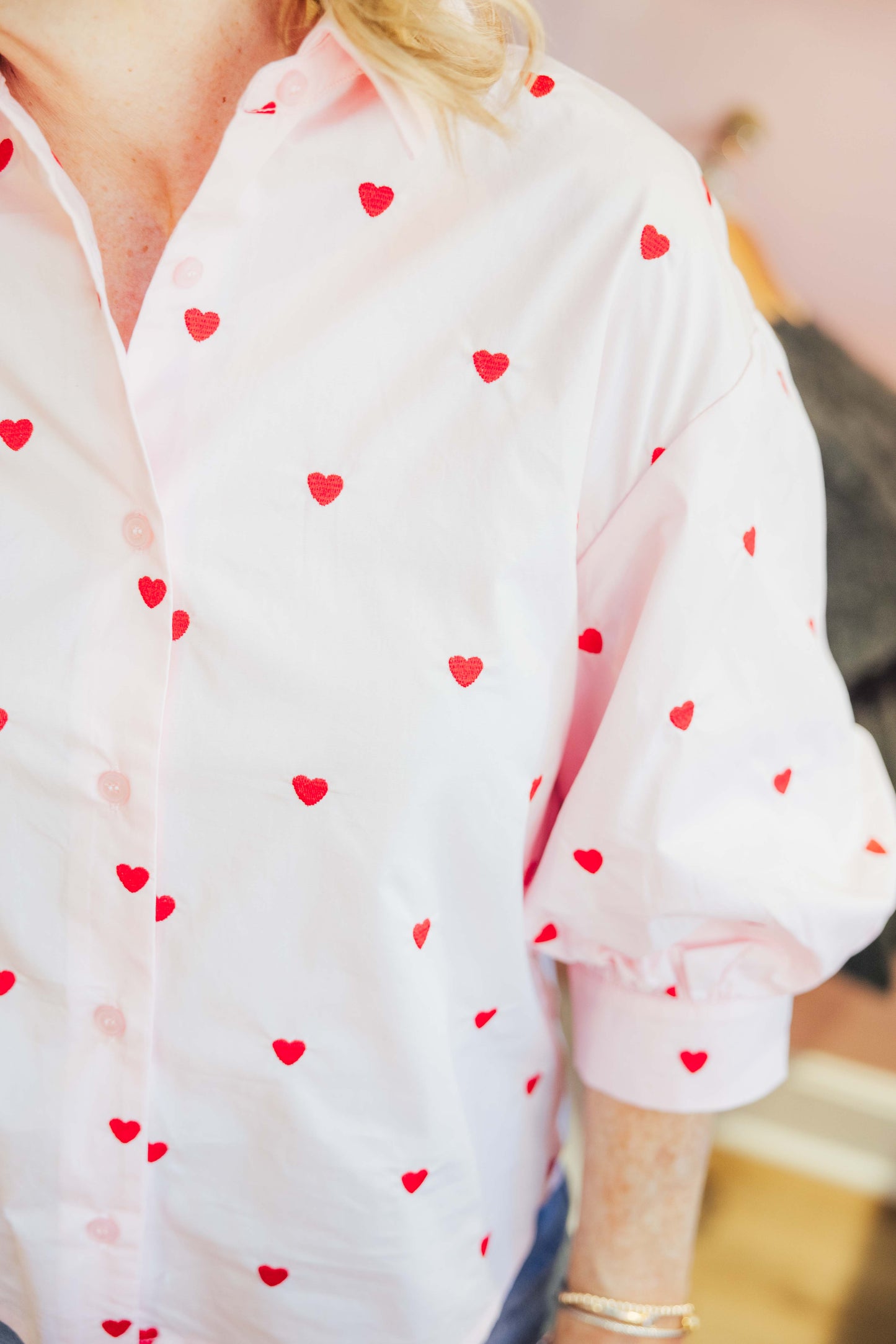 Pink Heart Blouse