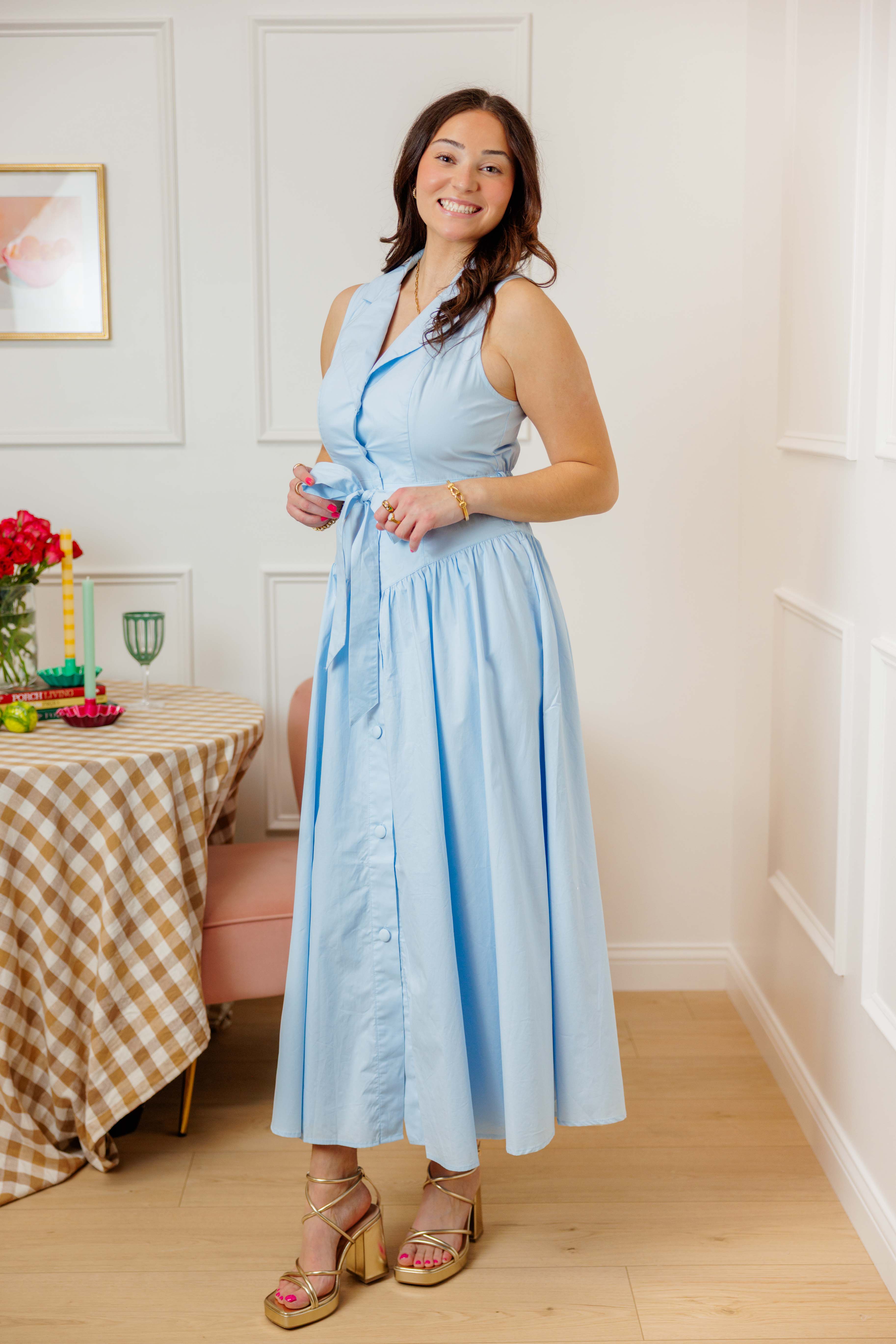 Serene Sky Midi Dress