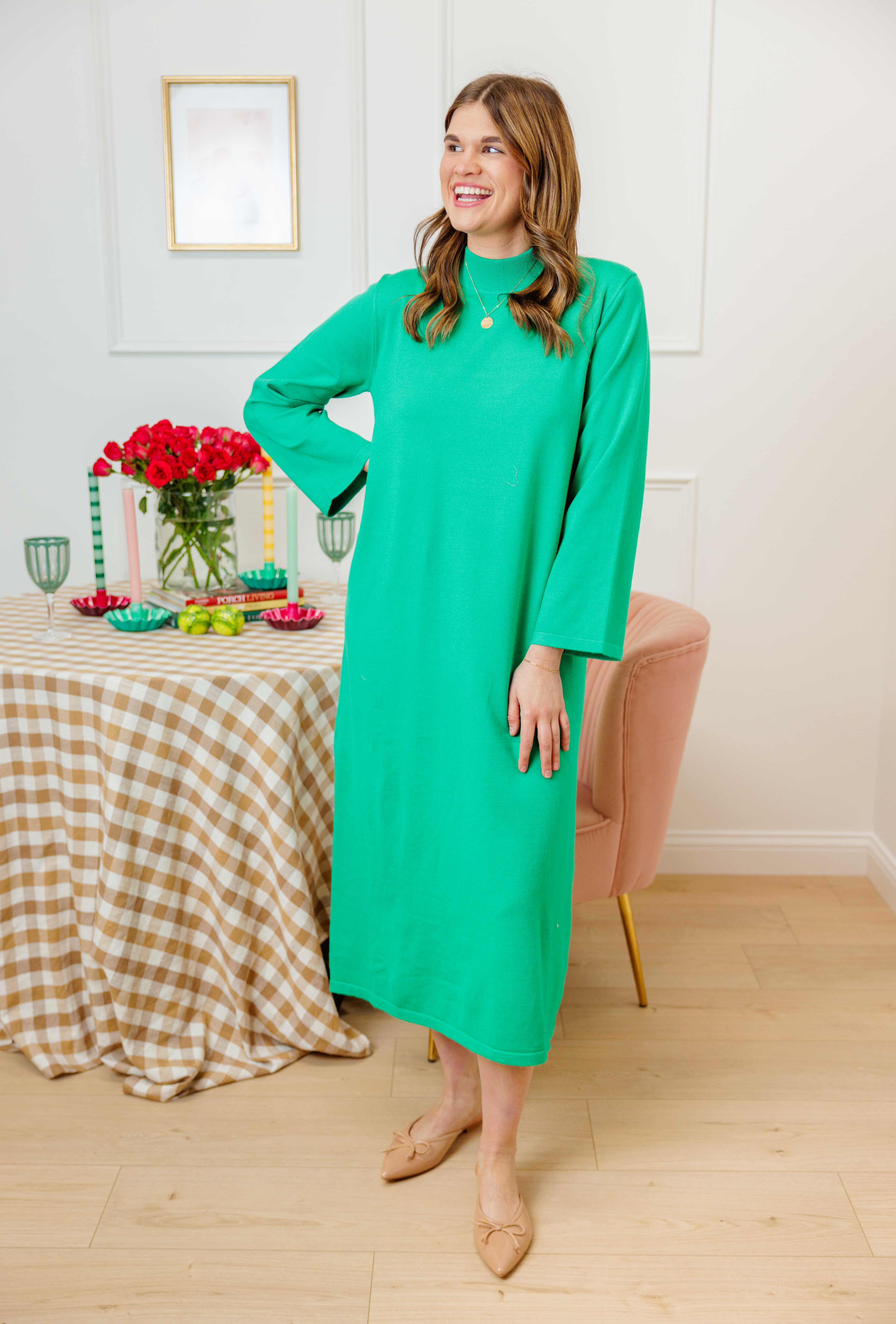 Happy Hues Sweater Midi Dress