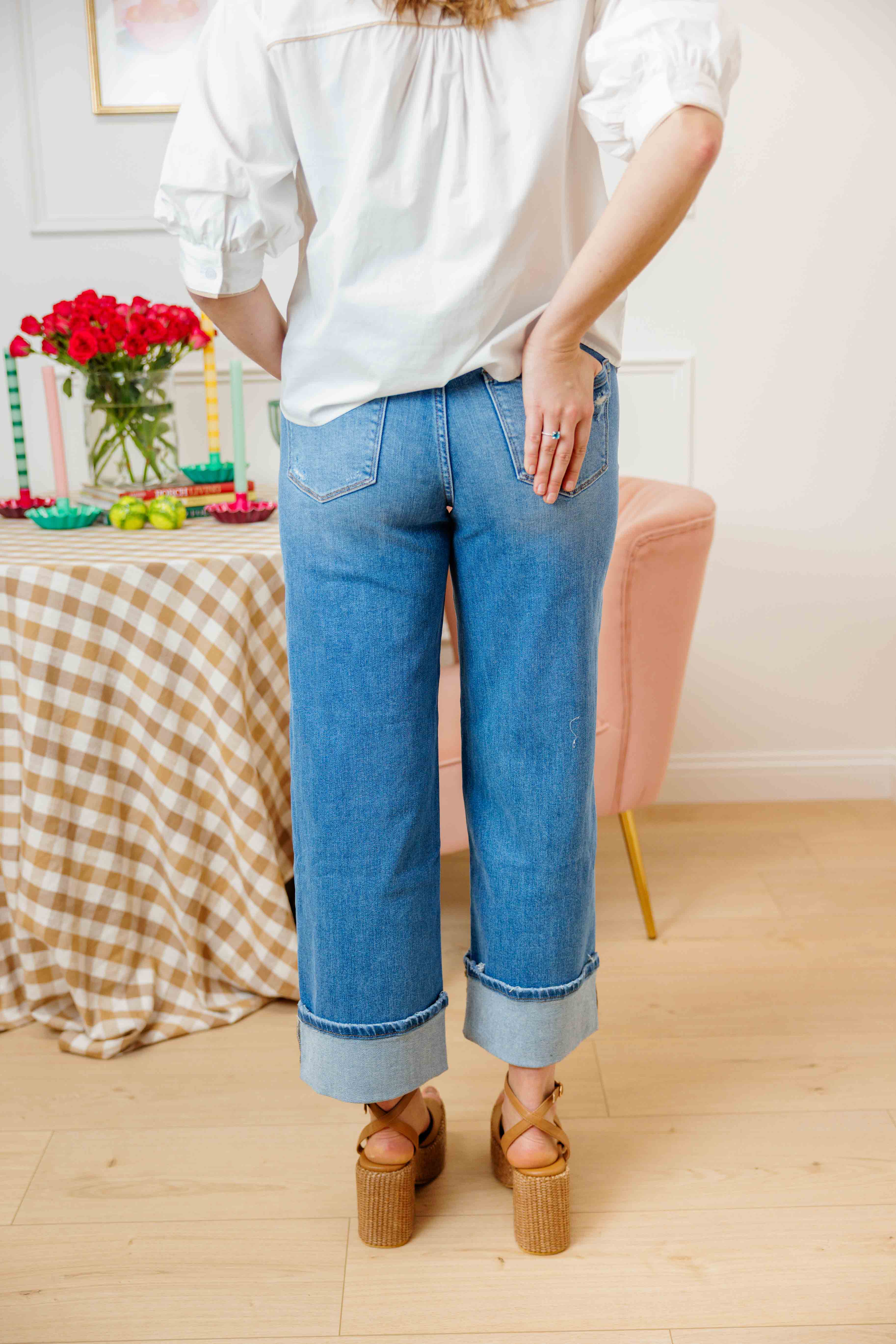 Moor Cuffed Wide Jeans