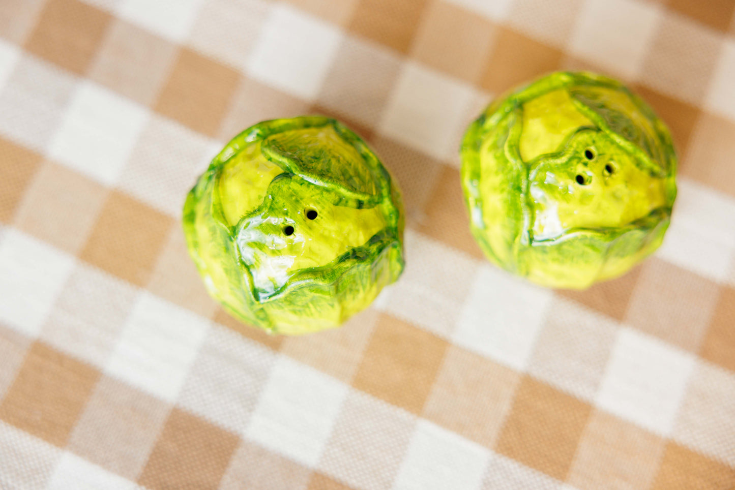 Cabbage Salt and Pepper Shakers