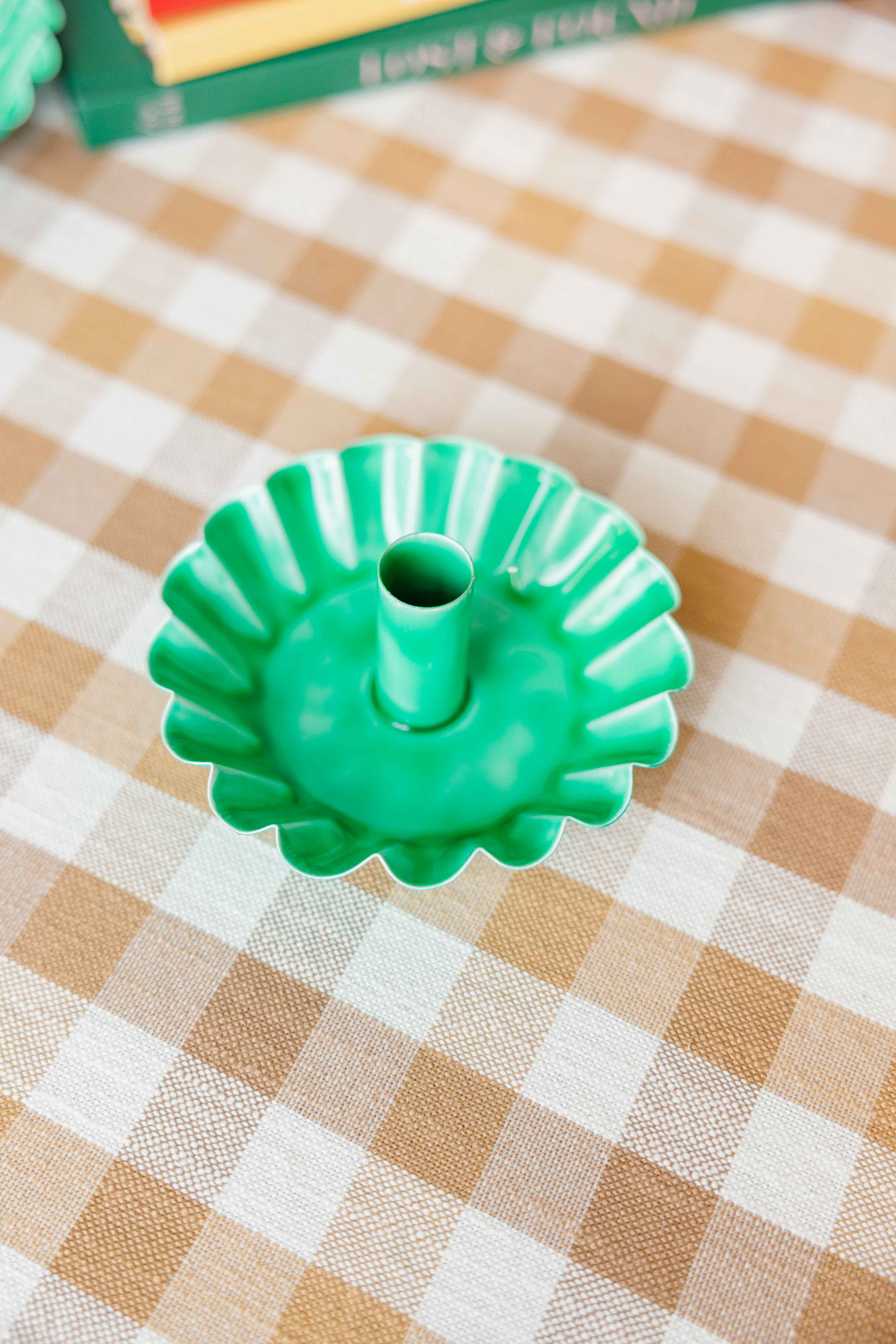 Scalloped Metal Candle Holder