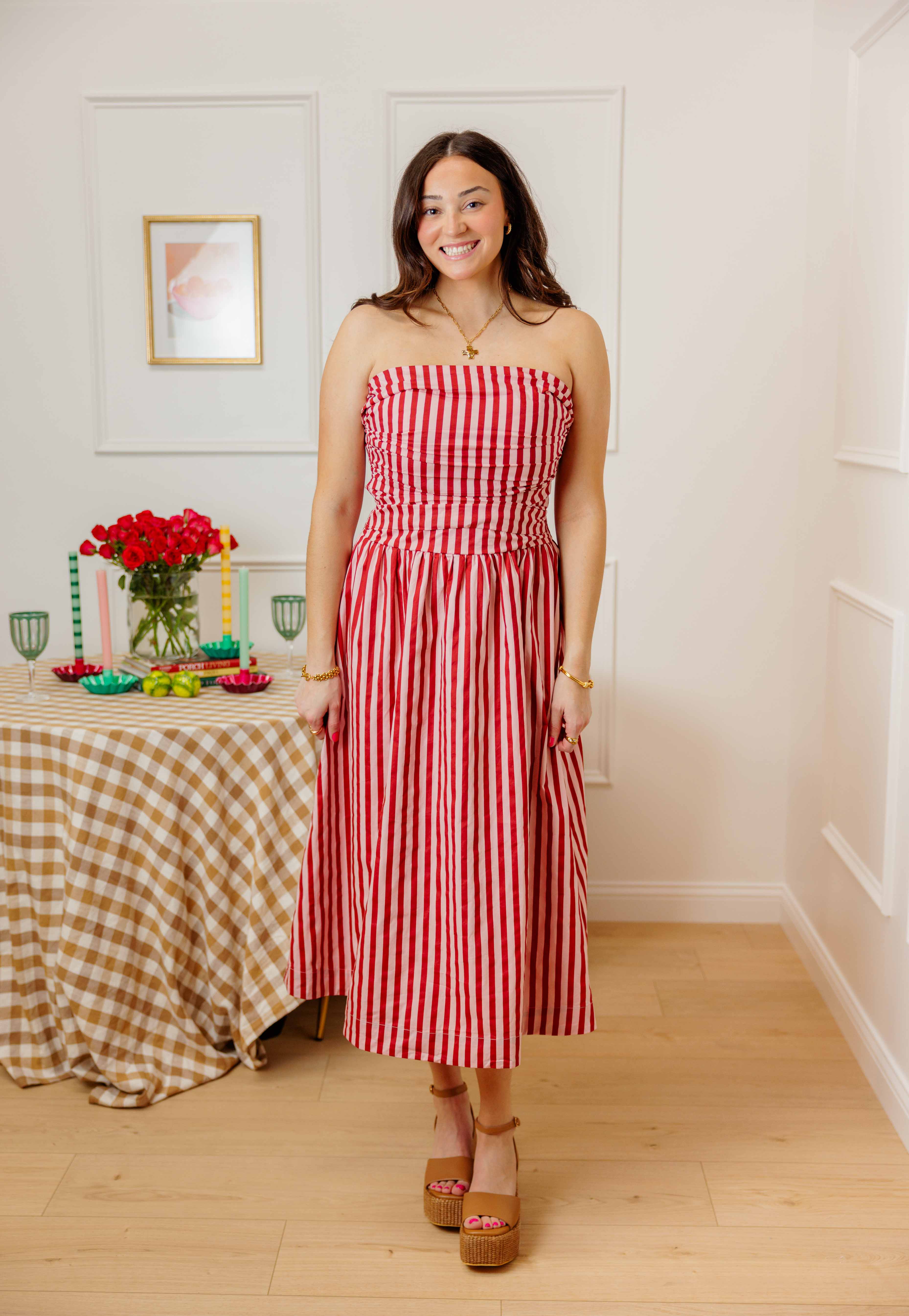 Pink Wine Tube Maxi Dress