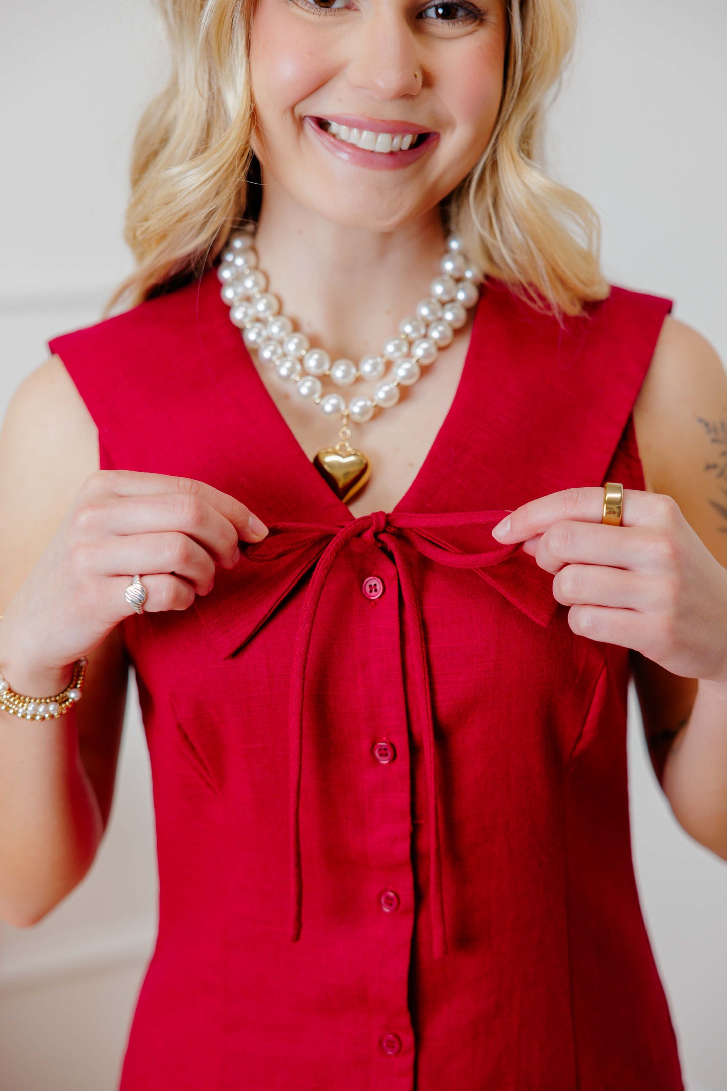 Burgundy Sailor Midi Dress