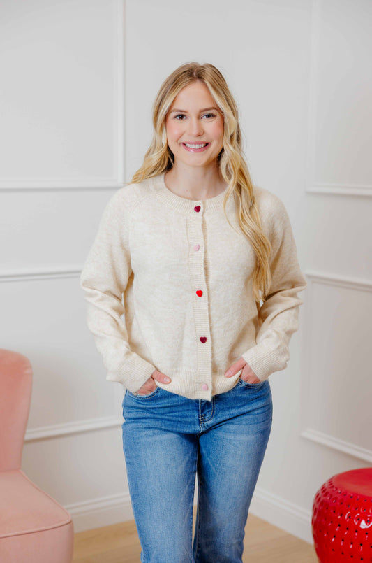 Ivory Heart Cardigan