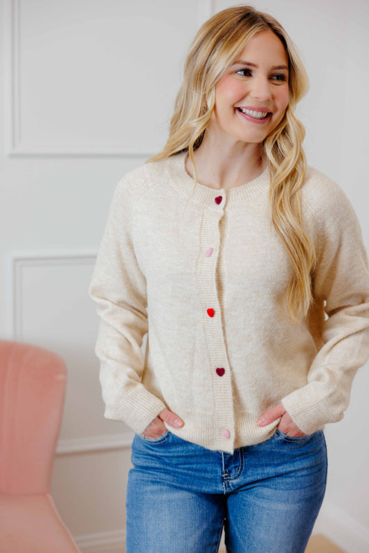 Ivory Heart Cardigan
