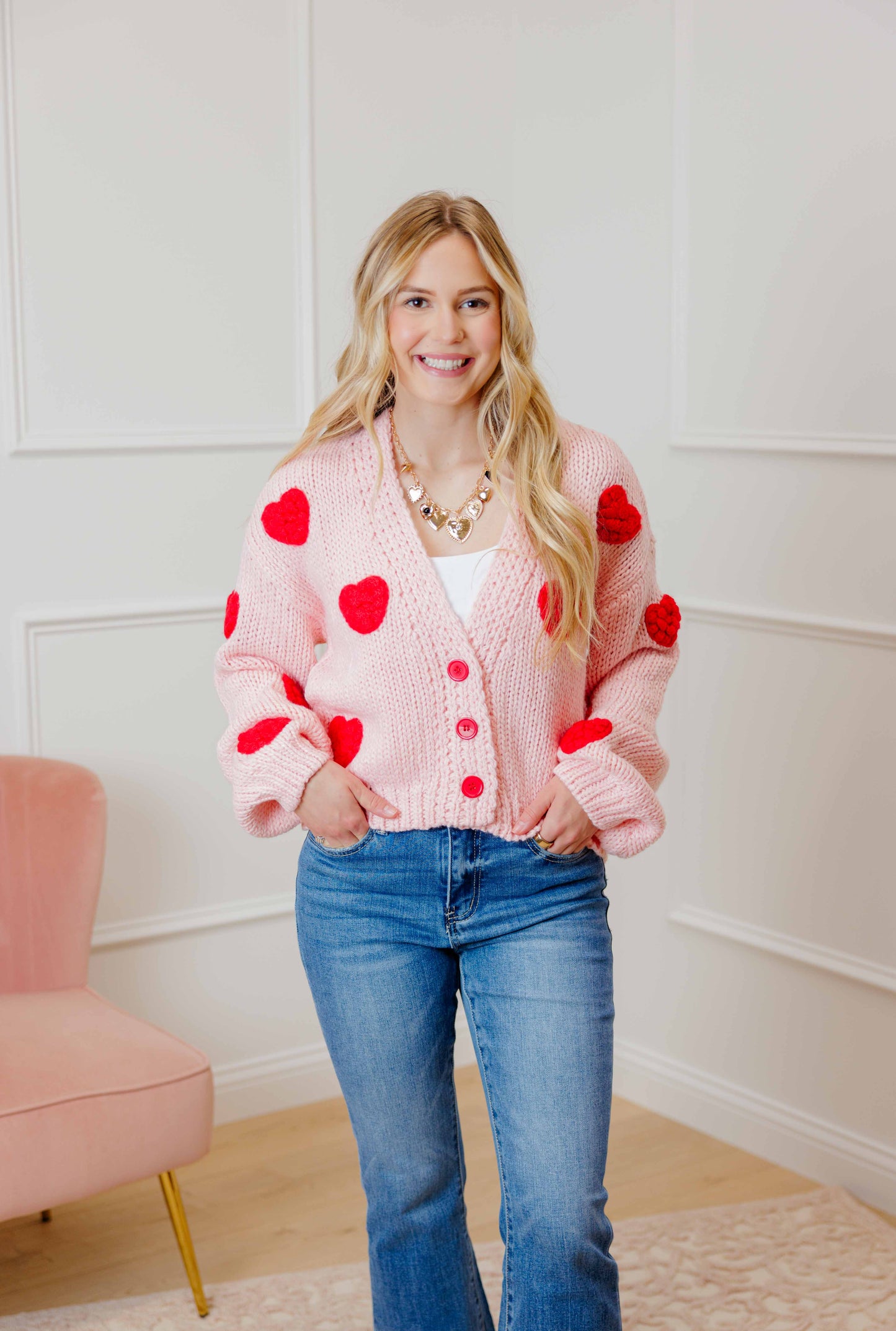 Blushing Hearts Cardigan